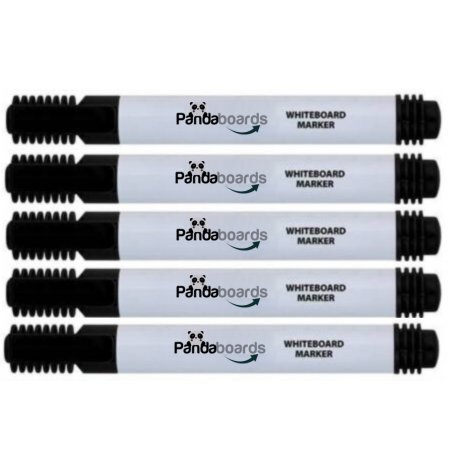 Markery do Tablic Białych Magnetycznych Suchościeralnych 1-3 mm CZARNE - 5 szt.