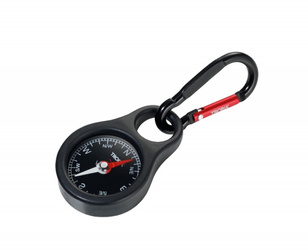 Brelok TROIKA Wegweiser, kompas, z karabińczykiem, czarny
