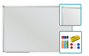 Tablica Magnetyczna Biała Suchościeralna 80x50 / 50x80 cm w Ramie Aluminiowej WA1