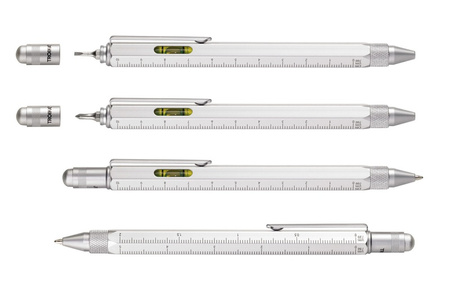 Długopis wielozadaniowy TROIKA Construction, srebrny