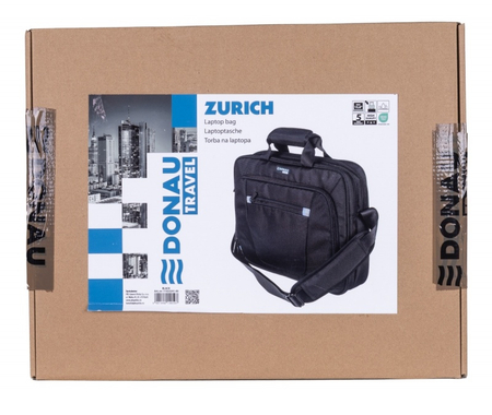 Torba na laptopa DONAU TRAVEL Zurich, 15,6", 12l, czarna
