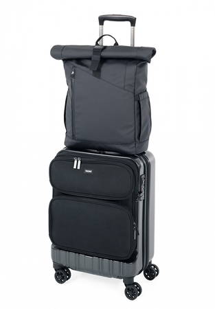 Plecak rolowany TROIKA Black Roll Top, czarny