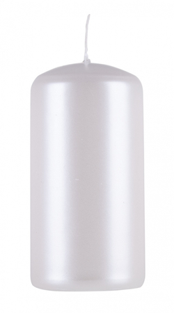 Świeca słupek DONAU HOME Standard Lakier, 50x100mm, 4 szt., biały perła