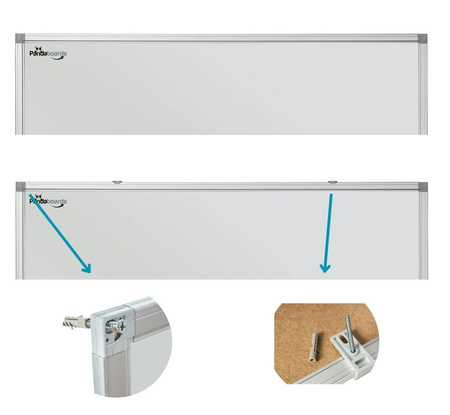 Tablica Magnetyczna Biała Suchościeralna 80x50 / 50x80 cm  w Ramie Aluminiowej WA1