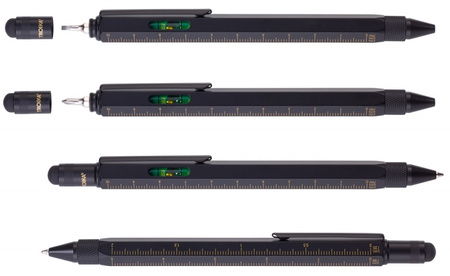 Długopis wielozadaniowy TROIKA Construction, czarny mat