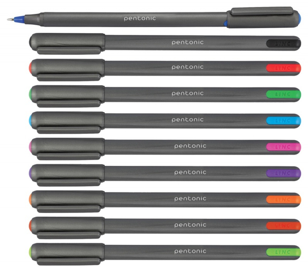 Długopis LINC Pentonic, śr. kulki 1,0mm, gr. linii 0,5mm, brązowy