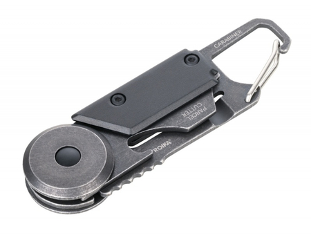 Brelok TROIKA Egon, z karabińczykiem, 5 funkcji, czarno‑szary