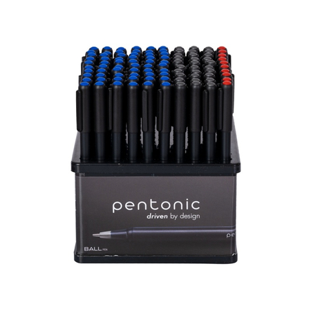 Display długopisów LINC Pentonic, śr. kulki 0,7mm, gr. linii 0,3mm, 100 szt., mix kolorów