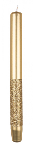 Świeca stołowa DONAU HOME Onyx, 22x250mm, 4 szt., złoty