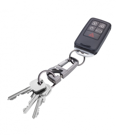 Brelok TROIKA D-Click, system click-lock, karabińczyk, metal