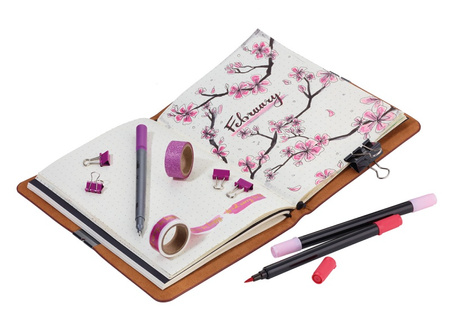 Notes TROIKA Bullet Journal, A5, w kropki, brązowy