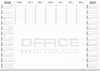 Podkładka na biurko OFFICE PRODUCTS, planer 2026/2027, biuwar 594x420mm A2 ,52k., biała