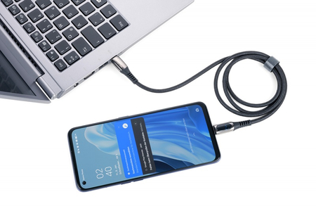 Kabel ładujący TROIKA Speedy, 1m, przejściówka USC-C na lightning, czarny