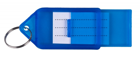 Zawieszki na klucze Q-CONNECT, 55x30mm, 40 szt., niebieskie