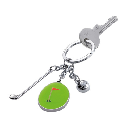 Brelok TROIKA Hole In One, 3 charmsy, emaliowany metal