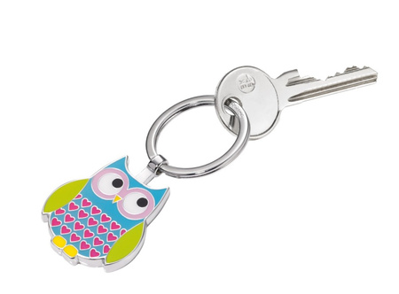 Brelok TROIKA Rosy, emaliowany metal, niebieski