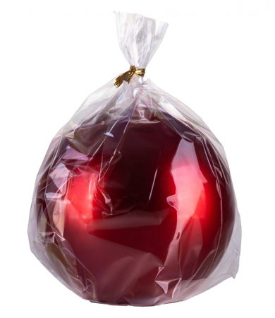 Świeca kula DONAU HOME Aurora, 100x100mm, rubin