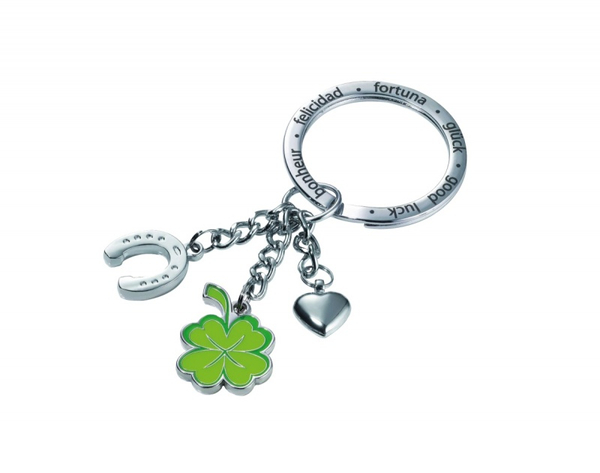 Brelok TROIKA Glucksbringer Klee, 3 charmsy, emaliowany metal