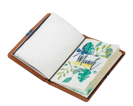 Notes TROIKA Bullet Journal, A5, w kropki, brązowy