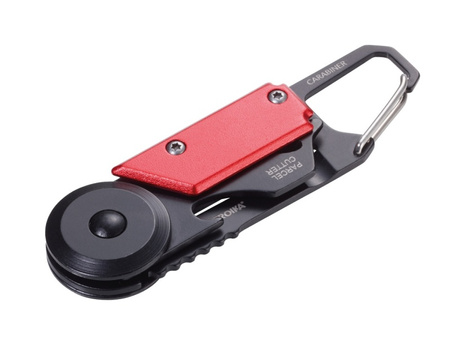 Brelok TROIKA Egon, z karabińczykiem, 5 funkcji, czarno‑czerwony