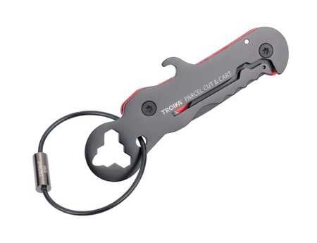 Brelok TROIKA Parcel Cut & Cart, 9 funkcji, czarno-czerwony