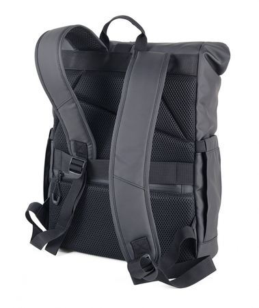 Plecak rolowany TROIKA Black Roll Top, czarny