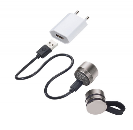 Latarka TROIKA Eco Run, z magnesem, LED, tytan