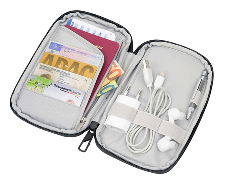 Etui podróżne TROIKA Black Tech Traveller, czarne