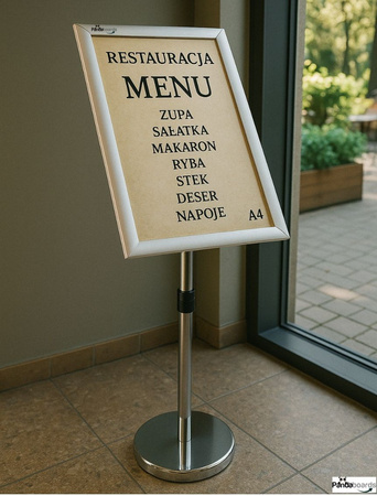 Stojak informacyjny  OWZ A4 z ramą aluminiową