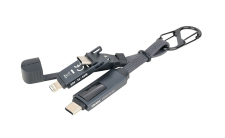 Brelok TROIKA Speedy To Go, z kablem ładującym USB-C, czarny