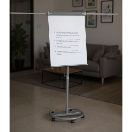 Flipchart Mobilny Premium Magnetyczny Suchościeralny FM5 z ramionami na blok