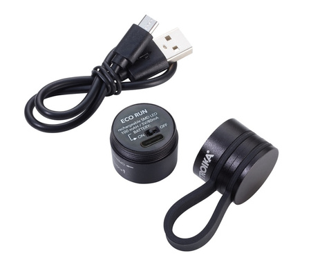 Latarka TROIKA Eco Run, z magnesem, LED, czarna