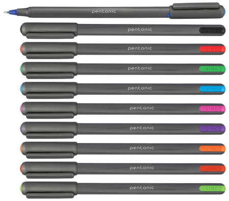 Długopis LINC Pentonic, śr. kulki 1,0mm, gr. linii 0,5mm, zielony
