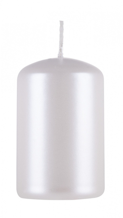 Świeca słupek DONAU HOME Adwent Lakier, 50x80mm, 4 szt., biały perła